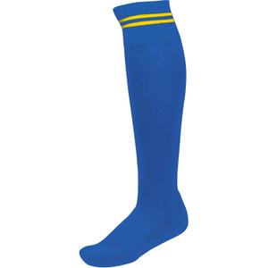 pa015-darkroyalblue-sportyyellow-randiga-sportstrumpor-proact-kungablatt-gult