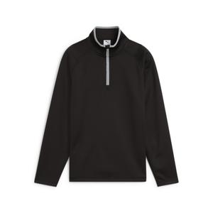 631143-01-vadderad-fleece-1-4-dragkedja-barn-puma-svart