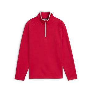 631143-03-vadderad-fleece-1-4-dragkedja-barn-puma-rod