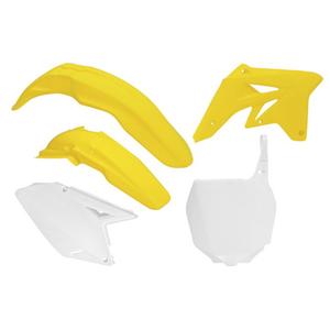 rkitrmzoem507-plastikkit-for-motorcykelkaross-racetech-suzuki-o-x5-gul-vit-tu