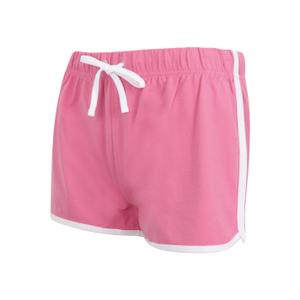 sk069-brightpink-white-shorts-for-kvinnor-skinni-fit-retro-ljusrosa-vit