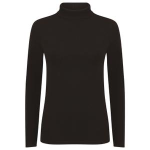 sk125-black-t-shirt-med-polokrage-for-kvinnor-skinni-fit-feel-good-svart