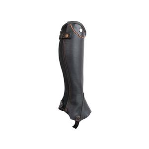 c08-noir-liseret-marron-mini-chaps-i-lader-t-de-t-schubert-svart-brun-piping-xs