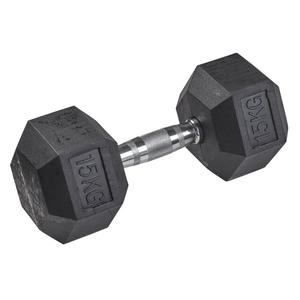 k3481-hantelsexa-av-gummi-tanga-sports-silver-svart-svart-15-kg