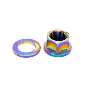 tlc0027-mutter-med-distans-for-axel-tlc-bikes-titanium-regnbage-14-mm