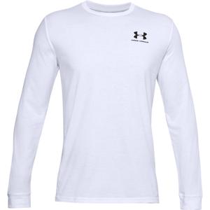 1329585-100-t-shirt-med-logotyp-pa-vanster-brost-under-armour-sportstyle-vit-svart