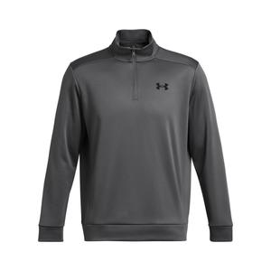 1373358-025-sweatshirt-med-1-4-dragkedja-under-armour-fleecer-castlerock-svart