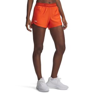 1389882-844-shorts-for-kvinnor-under-armour-tech-play-up-3-orange-bas-overskott-orange-vit