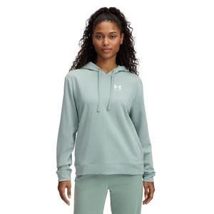 6005511-348-sweatshirt-med-huva-for-kvinnor-under-armour-rival-terry-silica-green-white