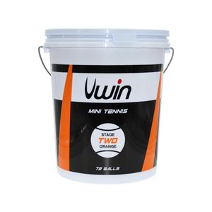 uwb111-tennisboll-med-72-bollar-i-en-hink-uwin-stage-2-apelsin-tu