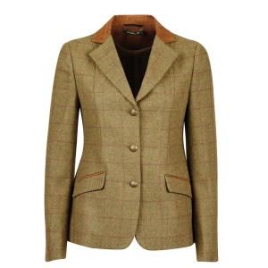 10017650-damridjacka-med-smal-passform-och-krage-i-mocka-dublin-albany-tweed-brun