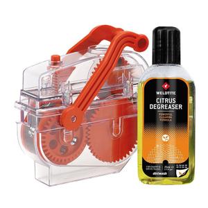 138359-cykelkedjerengoring-med-citrusavfettningsmedel-weldtite-dirtwash-gul-vit-orange-75-ml